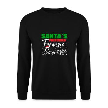 Santa's Preferred Forensic Psychologist Gift Idea - Unisex Sweatshirt - black - Front - Alina (178cm) & Michal (187cm)