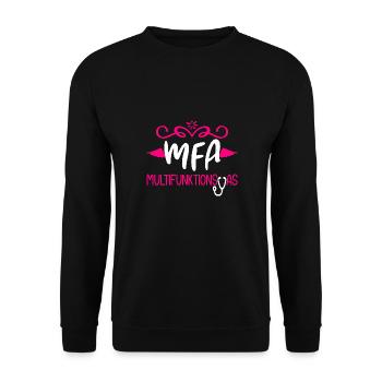 MFA As Medical Assistant - Unisex Sweatshirt - black - Front - Alina (178cm) & Michal (187cm)