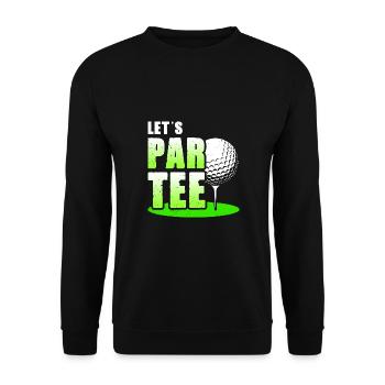 Let's Par Tee Golf Player Golfing Golf Course Golf - Unisex Pullover - Schwarz - Vorne - Alina (178cm) & Michal (187cm)