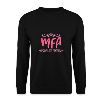 MFA Professional Medical Assistant - Unisex Sweatshirt - black - Front - Alina (178cm) & Michal (187cm)