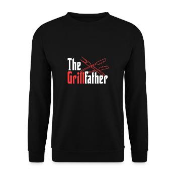 BBQ Grilling I Barbecue Chef I Grill Daddy I The - Unisex Pullover - Schwarz - Vorne - Alina (178cm) & Michal (187cm)