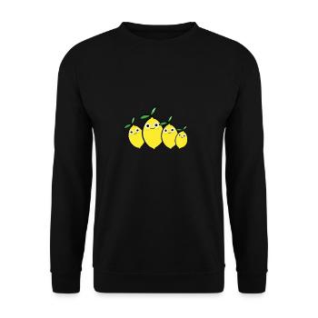 lemon family,lemon,family,lemon, comic - Unisex Sweatshirt - black - Front - Alina (178cm) & Michal (187cm)