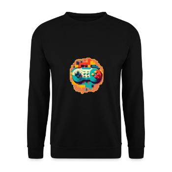 Every Now And Then I Leave My Room Gamer Gaming - Unisex Pullover - Schwarz - Vorne - Alina (178cm) & Michal (187cm)