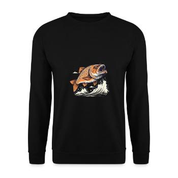 Édition Pêcheur - Sweat-shirt Unisexe - noir - Devant - Alina (178cm) & Michal (187cm)