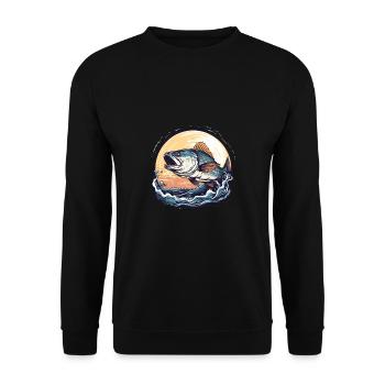 Édition Pêcheur - Sweat-shirt Unisexe - noir - Devant - Alina (178cm) & Michal (187cm)
