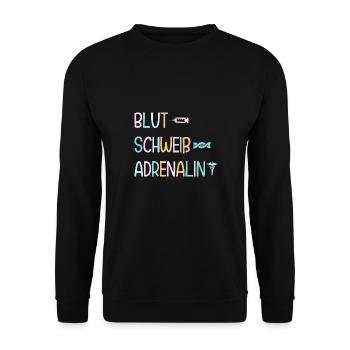MFA Adrenaline Medical Assistant - Unisex Sweatshirt - black - Front - Alina (178cm) & Michal (187cm)