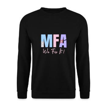MFA We Fix It Assistant médical - Sweat-shirt Unisexe - noir - Devant - Alina (178cm) & Michal (187cm)