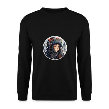Fille d’hiver - Sweat-shirt Unisexe - noir - Devant - Alina (178cm) & Michal (187cm)