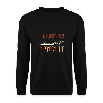 Klavier Pianist Tastenkünstler Piano - Unisex Pullover - Schwarz - Vorne - Alina (178cm) & Michal (187cm)