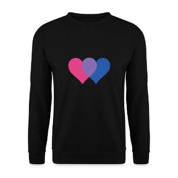 Rainbow Flag I LGBT I Bisexual Pride I Bisexual - Unisex Pullover - Schwarz - Vorne - Alina (178cm) & Michal (187cm)