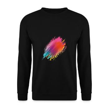 Holi blob splashes festival gift colorful color - Unisex Sweatshirt - black - Front - Alina (178cm) & Michal (187cm)