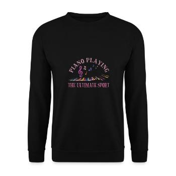Klavier Pianist Ultimate Sport Piano - Unisex Pullover - Schwarz - Vorne - Alina (178cm) & Michal (187cm)