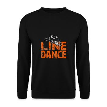 Line Dance Time Line Dancing Dancing. Decorative L - Unisex Sweatshirt - black - Front - Alina (178cm) & Michal (187cm)