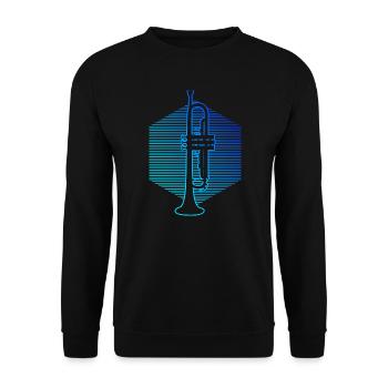 Trompettiste Trompette Trompette Trompette - Sweat-shirt Unisexe - noir - Devant - Alina (178cm) & Michal (187cm)