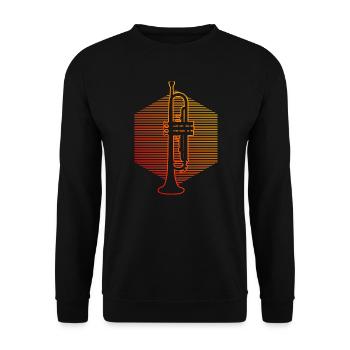 Trumpet Player Trumpet Ladies Trumpeter - Unisex Sweatshirt - black - Front - Alina (178cm) & Michal (187cm)