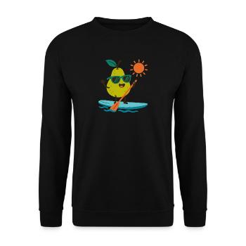 Sporty pear - Unisex Sweatshirt - black - Front - Alina (178cm) & Michal (187cm)