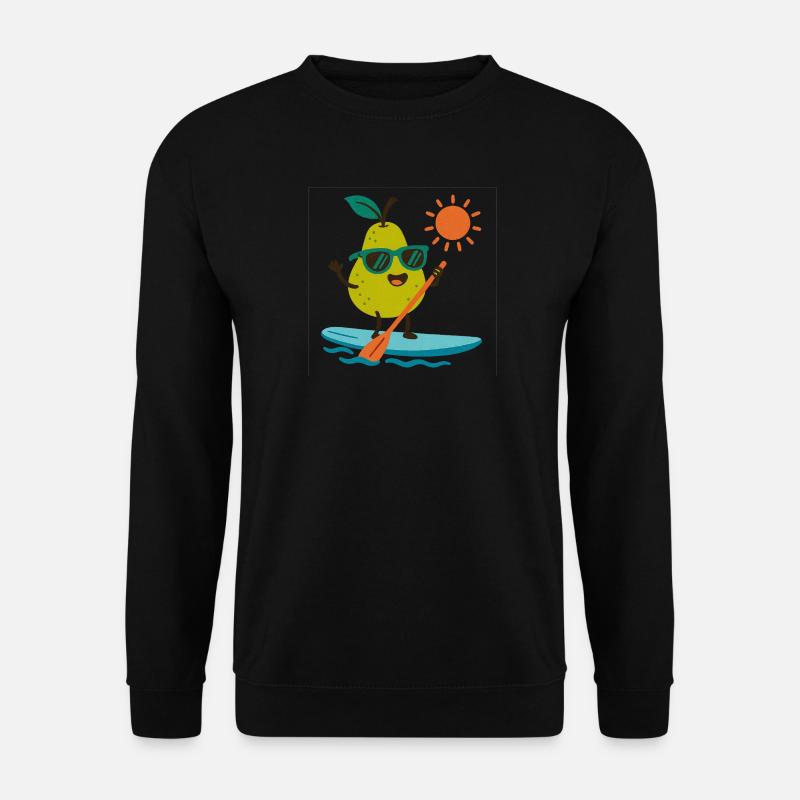 Sportliche Birne - Unisex Pullover - Schwarz