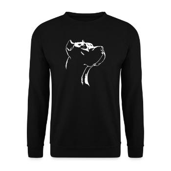 Dogue Argentino Silhouette Chien Chiens Wilsigns - Sweat-shirt Unisexe - noir - Devant - Alina (178cm) & Michal (187cm)