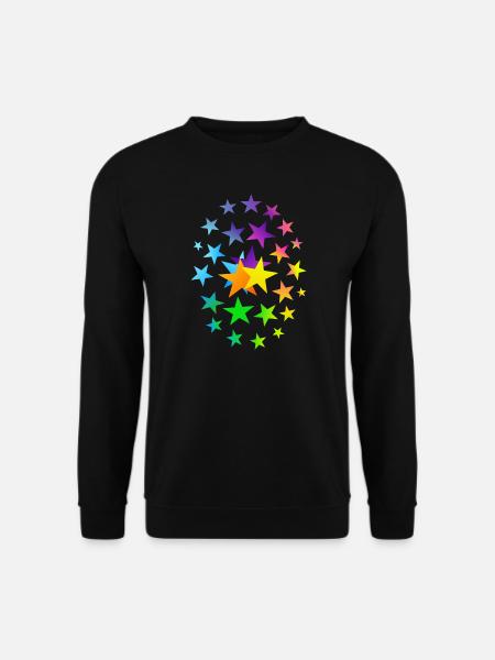 STARS asterisks many stars - Unisex Sweatshirt - black