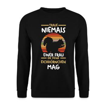 Erdmännchen - Unisex Pullover - Schwarz - Vorne - Alina (178cm) & Michal (187cm)