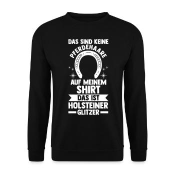Pferd Reitsport Reiten Pferdesport Holsteiner - Unisex Pullover - Schwarz - Vorne - Alina (178cm) & Michal (187cm)