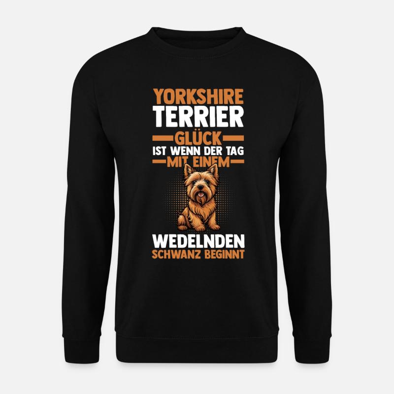 Hund Yorkshire Terrier - Unisex Pullover - Schwarz