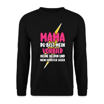 Mom Mother's Day Mom - Unisex Sweatshirt - black - Front - Alina (178cm) & Michal (187cm)