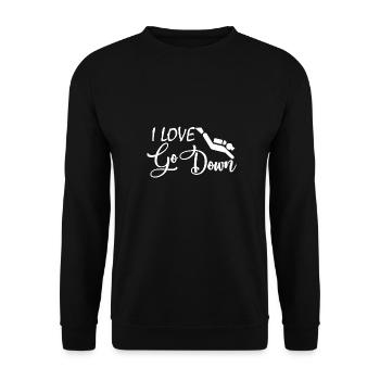 l’amour descend - Sweat-shirt Unisexe - noir - Devant - Alina (178cm) & Michal (187cm)