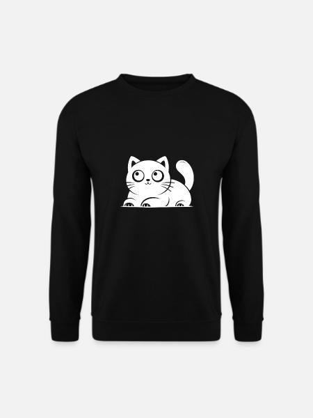 Visage de chat douillet - Sweat-shirt Unisexe - noir