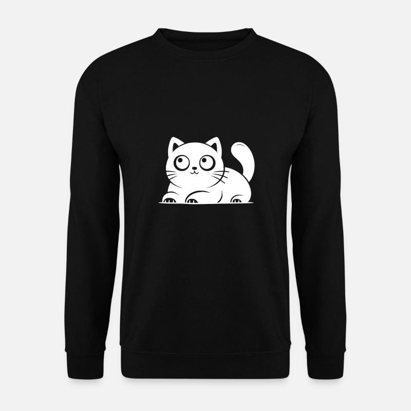 Visage de chat douillet - Sweat-shirt Unisexe - noir