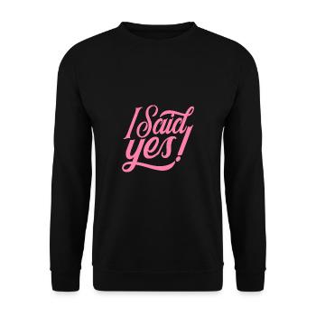 J’ai dit oui Fiancés Fiancés - Sweat-shirt Unisexe - noir - Devant - Alina (178cm) & Michal (187cm)