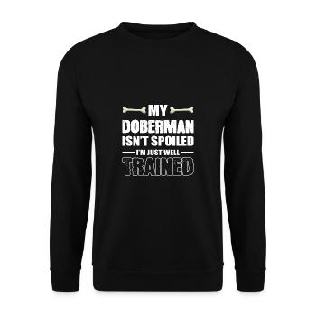 Einfach gut ausgebildet Tiertrainer Geschenk - Unisex Pullover - Schwarz - Vorne - Alina (178cm) & Michal (187cm)