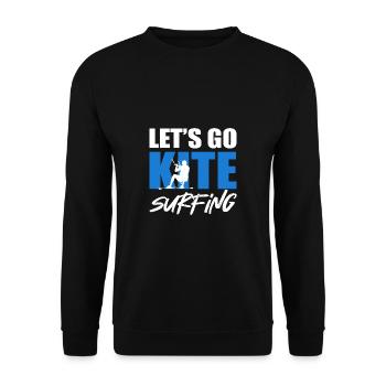 Go Kite Surf Kitesurf -Passionné Gesc - Sweat-shirt Unisexe - noir - Devant - Alina (178cm) & Michal (187cm)