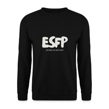 ESFP Myers Briggs MBTI Extrovertierte Persönlichkeit - Unisex Pullover - Schwarz - Vorne - Alina (178cm) & Michal (187cm)