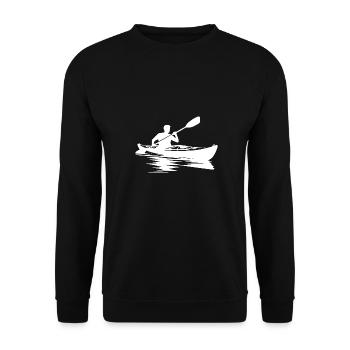 Paddelsport kleines wendiges Kayak Boot - Unisex Pullover - Schwarz - Vorne - Alina (178cm) & Michal (187cm)