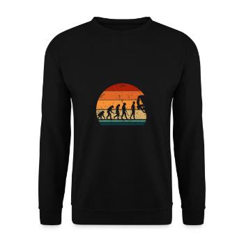 Klettern Evolution Climbing Bouldern - Unisex Pullover - Schwarz - Vorne - Alina (178cm) & Michal (187cm)