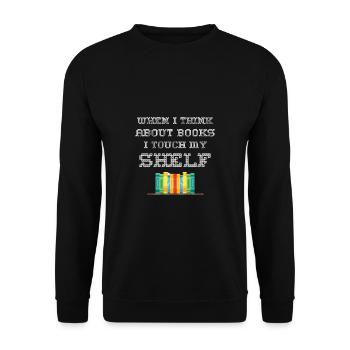 Touch My Shelf Reader ou librarian cadeau - Sweat-shirt Unisexe - noir - Devant - Alina (178cm) & Michal (187cm)