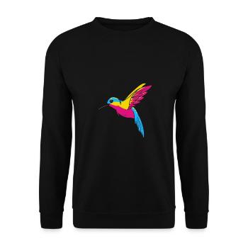 Pansexual Pride Funny Design Colors by PANSEXUAL - Unisex Sweatshirt - black - Front - Alina (178cm) & Michal (187cm)