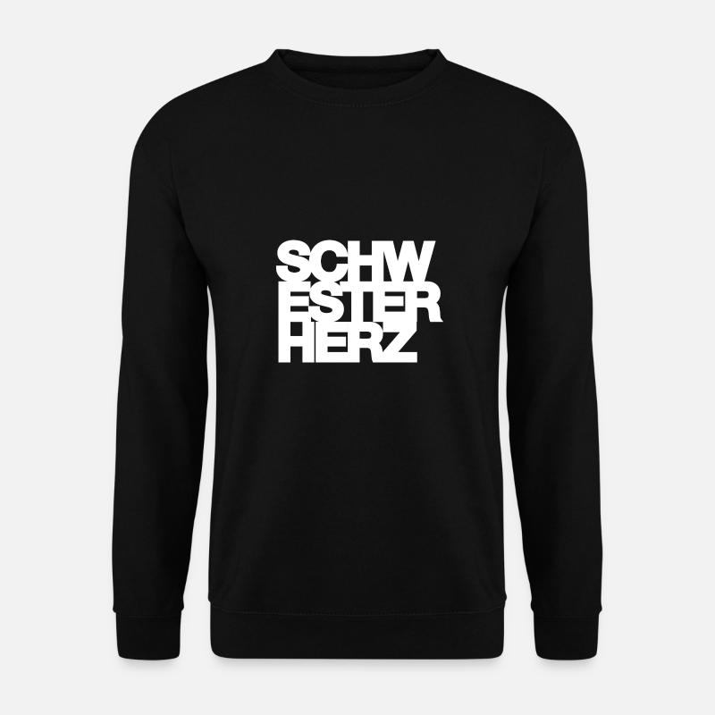 Schwesterherz, Schwester, Geschenk, Idee - Unisex Pullover - Schwarz