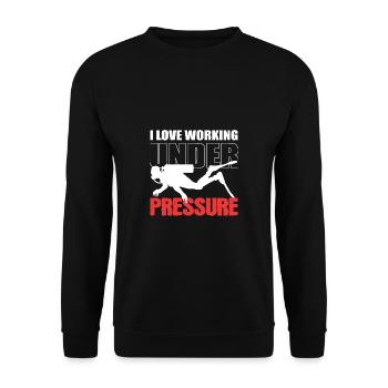 Swimming coaches work under pressure Gift - Unisex Sweatshirt - black - Front - Alina (178cm) & Michal (187cm)