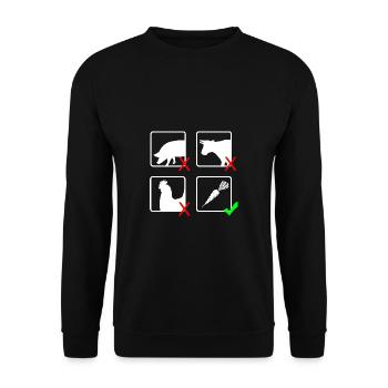 Karotte - Unisex Pullover - Schwarz - Vorne - Alina (178cm) & Michal (187cm)