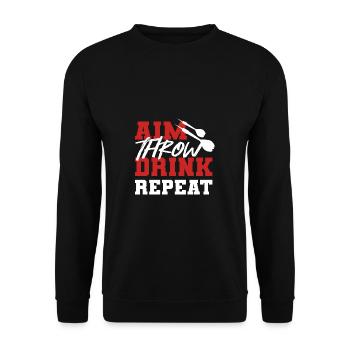 Target throwing drink. Strong Drinker Gift - Unisex Sweatshirt - black - Front - Alina (178cm) & Michal (187cm)
