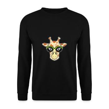 Cool Giraffe Animal Scientist Poison - Unisex Sweatshirt - black - Front - Alina (178cm) & Michal (187cm)