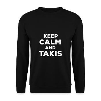 Tragen wir diesen lustigen Kassen Sie ruhig und es - Unisex Pullover - Schwarz - Vorne - Alina (178cm) & Michal (187cm)