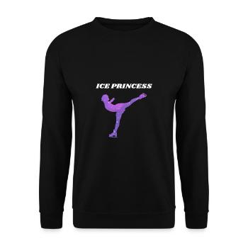 Eisprinzessin Skatermädchen Gift - Unisex Pullover - Schwarz - Vorne - Alina (178cm) & Michal (187cm)