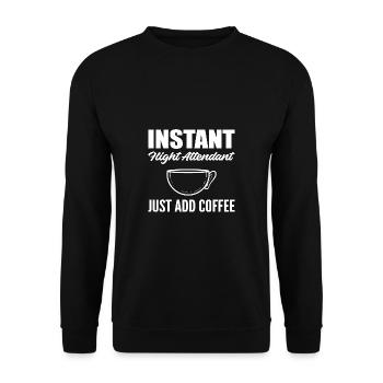 Il suffit d’ajouter l’amateur de café Ges - Sweat-shirt Unisexe - noir - Devant - Alina (178cm) & Michal (187cm)