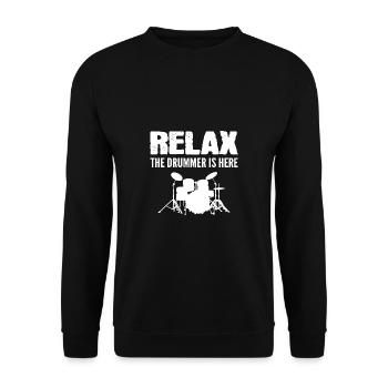 Le batteur est ici membre du groupe Gift - Sweat-shirt Unisexe - noir - Devant - Alina (178cm) & Michal (187cm)