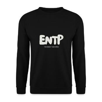 ENTP MBTI Myers Briggs Persönlichkeit - Unisex Pullover - Schwarz - Vorne - Alina (178cm) & Michal (187cm)