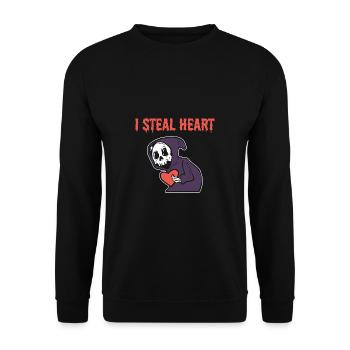 I steal heart loving husband poison - Unisex Sweatshirt - black - Front - Alina (178cm) & Michal (187cm)