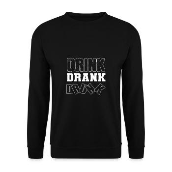 Drink drunk drunk partygoer poison - Unisex Sweatshirt - black - Front - Alina (178cm) & Michal (187cm)